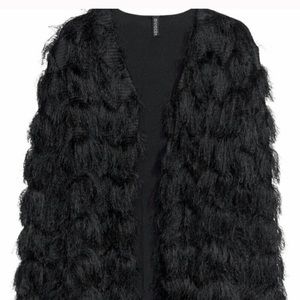 H&M TRENDY EYELASH BLACK SWEATER! $30